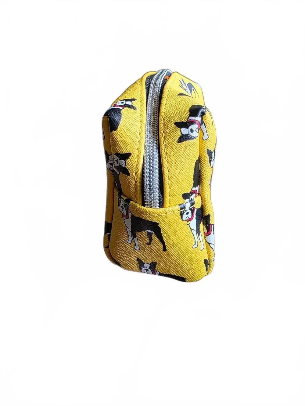 Marc Tetro Yellow Cosmetic Bag with Boston Terrier Print